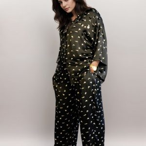 W-Dress 11 - Two Piece Satin Women Outfit Set