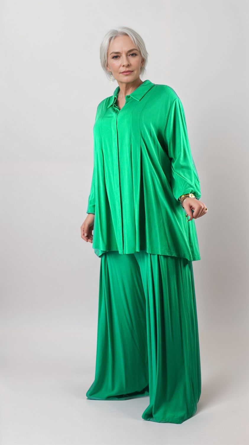 W-Dress 23 - Two piece Elegant Women long Sleeve Top Set - Image 2