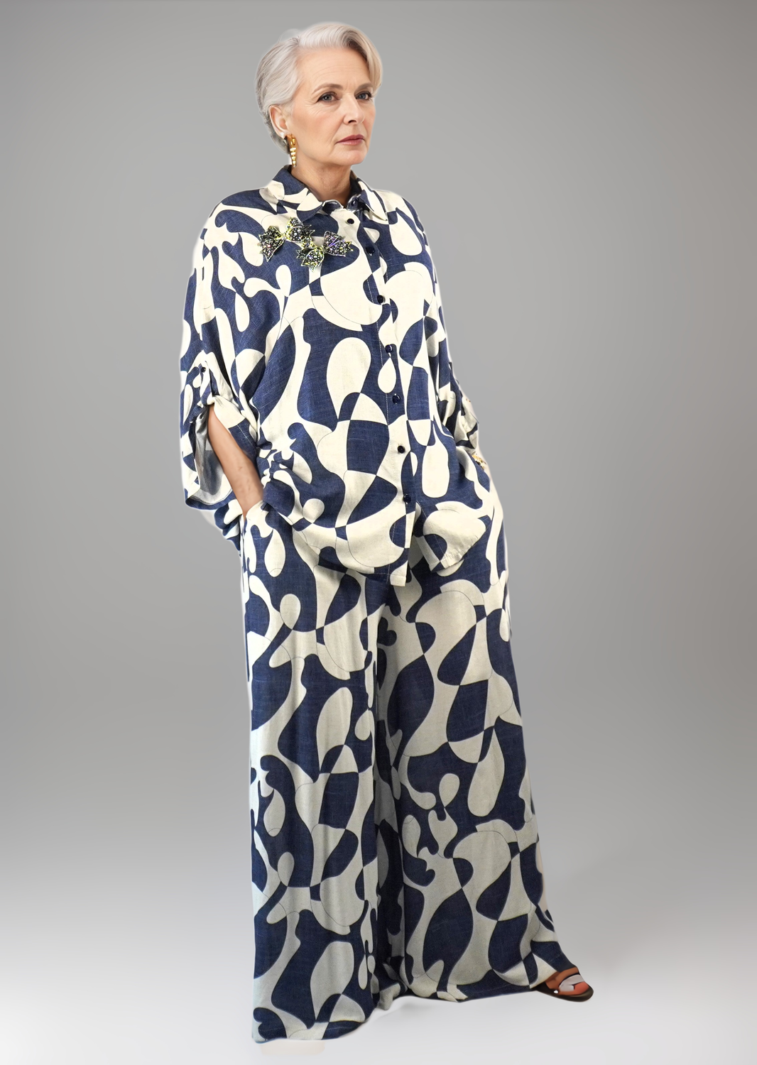 W-Dress 29 - Madam P Two Piece Elegant Women Print Set