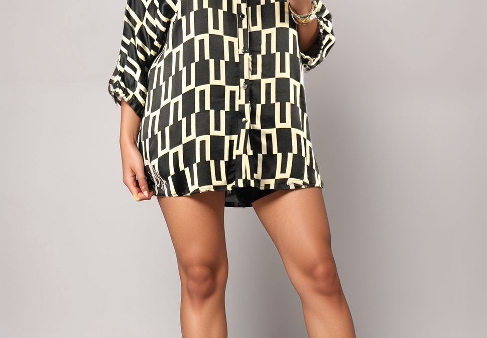W-Dress 33 – Print Satin Women Blouse