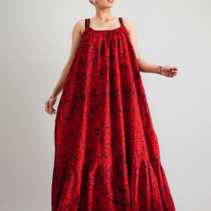 W-Dress 45 - Lady Posh Africa Fabric Maxi Long Women Dress