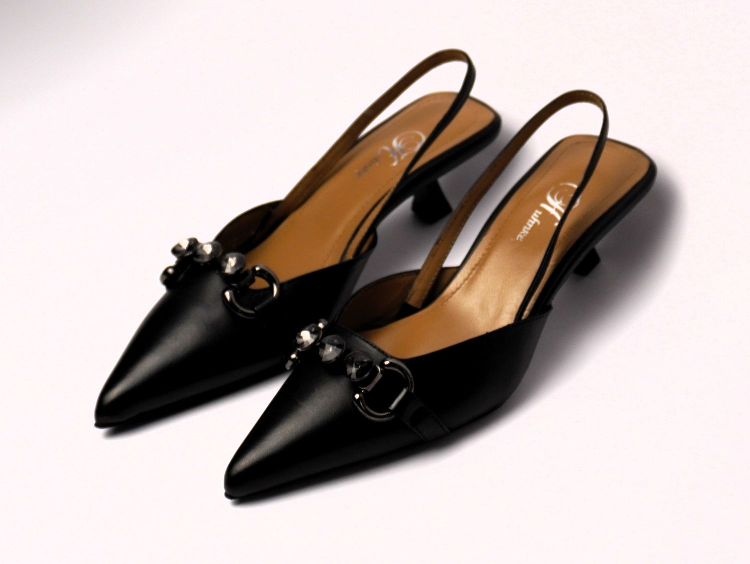 W-Shoe - Women Classic Slingback Pumps Low Heels