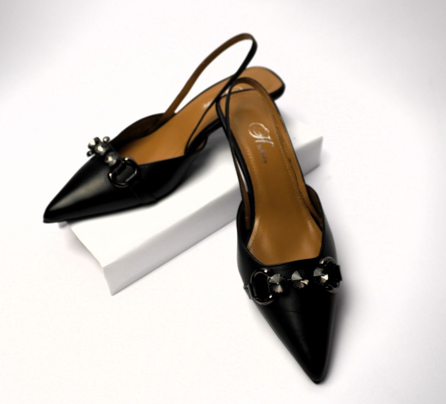 W-Shoe - Women Classic Slingback Pumps Low Heels - Image 3