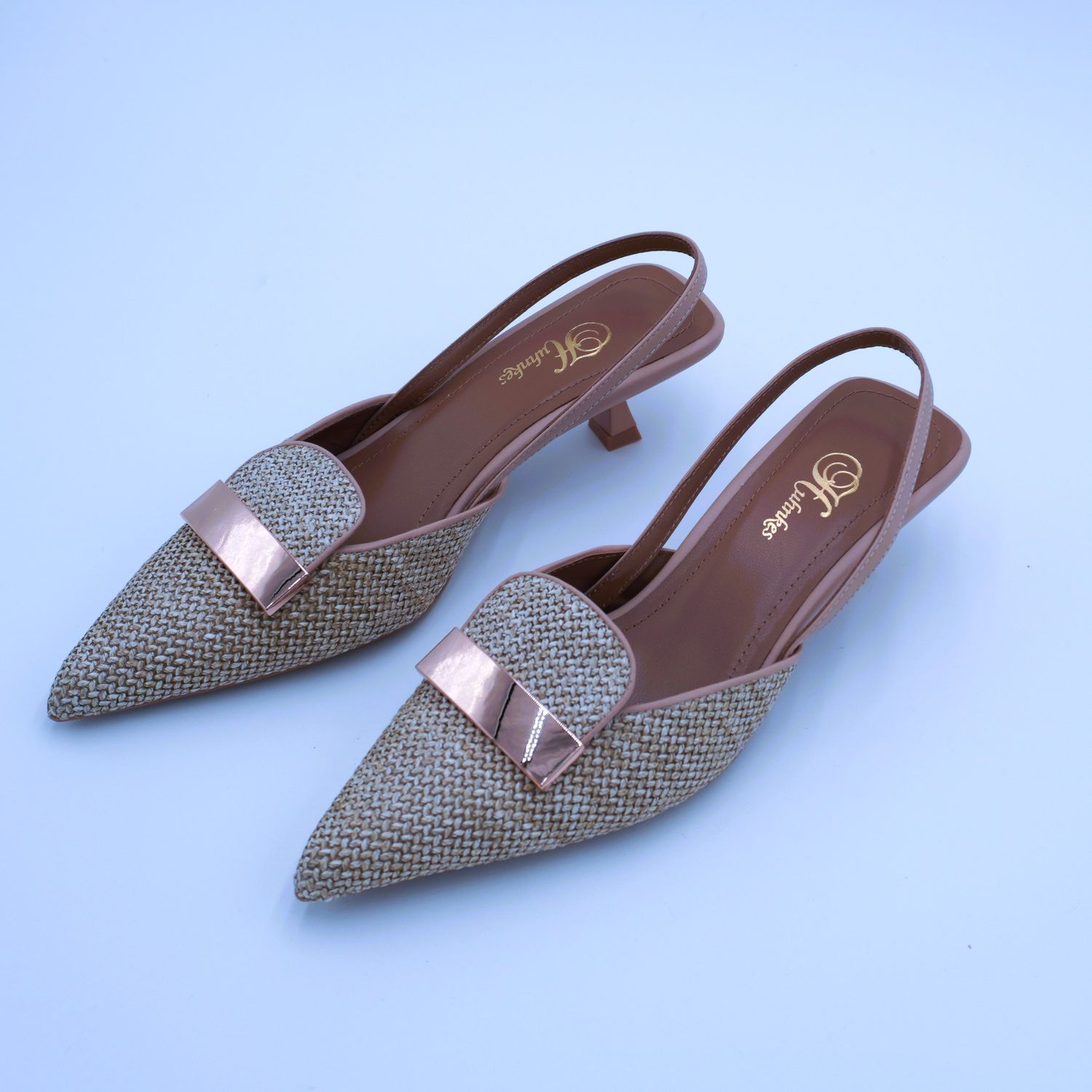 W-Shoe - Women Classic Low Heels - Slingback - Image 2