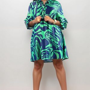 W-Dress 4 - Beautiful Print Satin dress