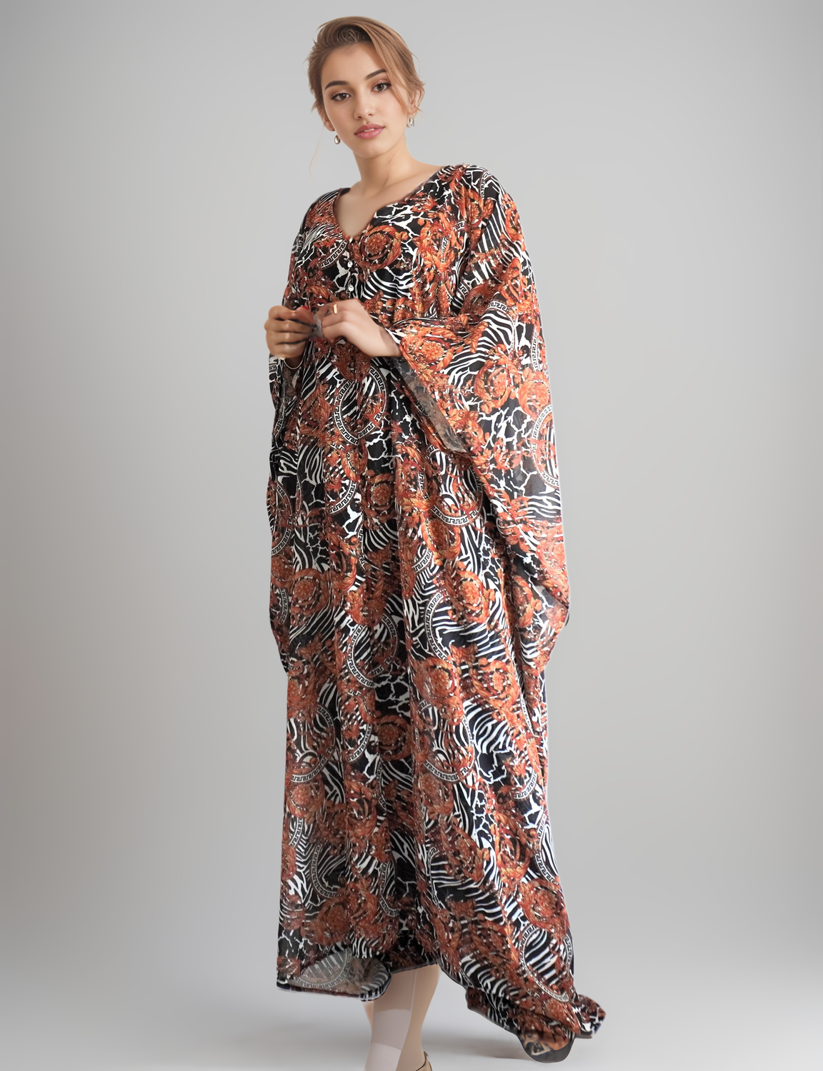 W-Dress 43 - Two-piece Chiffon Dress Set - Image 3