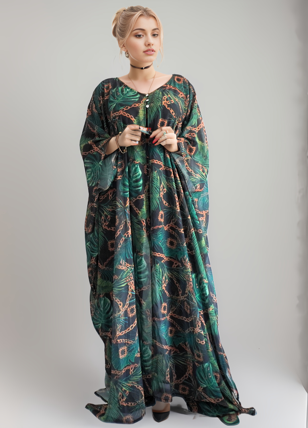 W-Dress 44 - Two-piece Chiffon Dress Set