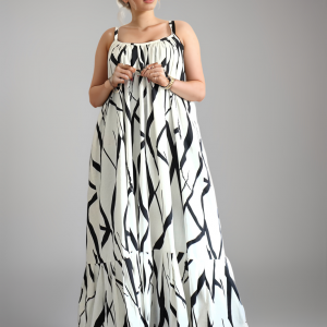 W-Dress 46 - Lady Posh High Quality Print Maxi Long Women Dress